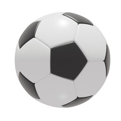 Classic black and white soccer ball isolated on a white background, ready for play © Aruvia