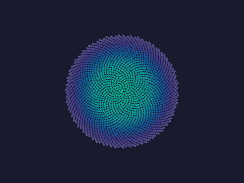 Fibonacci Sunflower Dot Pattern Generative Vector