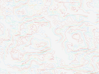 Obraz premium Cartographic Terrain Texture Generative Art Print