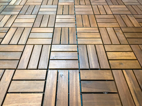 Wide wooden decking tiles surface seamless floor background pattern