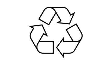 Obraz premium Recycling symbol made of arrows.