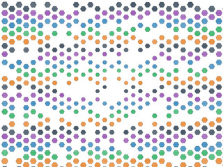 Obraz premium Geometric Hexagonal Grid Color Field Art Print