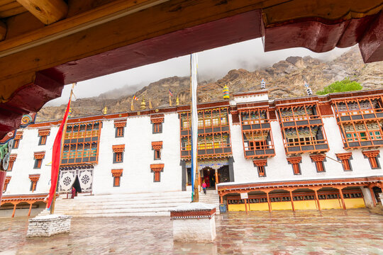 Hemis Monastery, Himalayan Buddhist monastery, gompa of the Drukpa Lineage, in Hemis on the bank of the Indus River, Ladakh, India. Established by the Ladakhi king Sengge Namgyal.