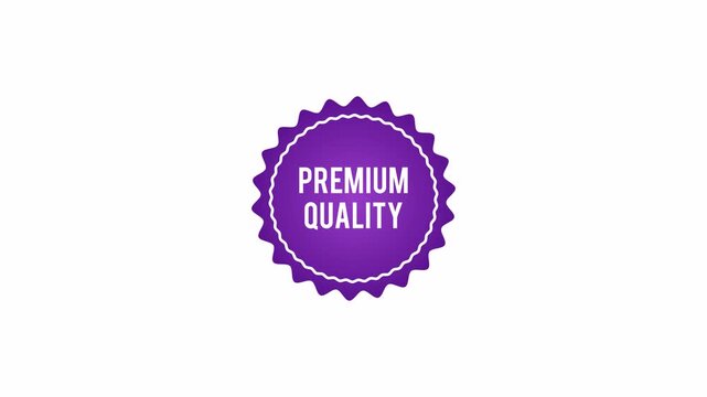 Premium quality badge emblem with jagged edges for product certification