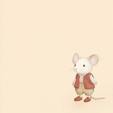 empty background one white mice character (3) moredetail v3 x4 4096x4096