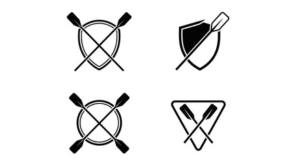 Prohibited water sports icons on white background