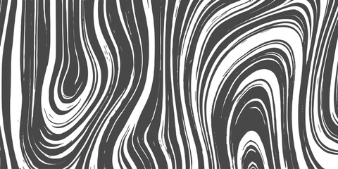 Fototapeta premium Abstract background featuring a high contrast monochromatic pattern of fluid swirling white lines