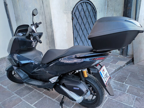 Monte-Carlo, Monaco - March 09, 2026: The newly released Honda PCX 160