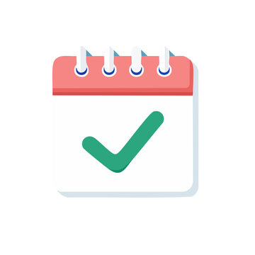 Calendar icon with a green check mark indicating completion or appointment confirmed
