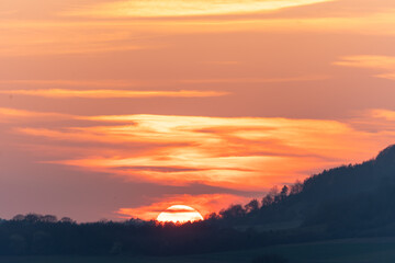 Fototapeta premium sunset in the mountains