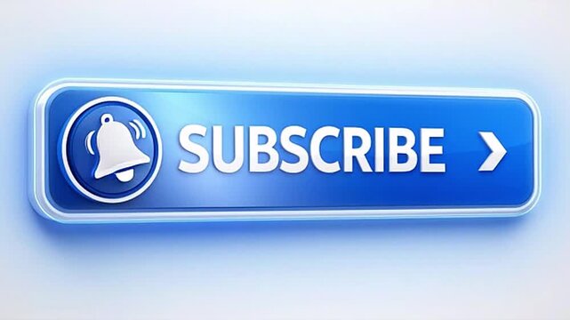 3D Blue {Corporate} Style Subscribe Button Animation With Bell Icon