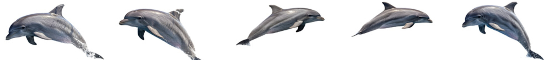 isolated Tursiops truncatus bottlenose jumping dolphin isolated on white background [PNG PHOTO STOCK IMAGE]. © Dynamic Shoots