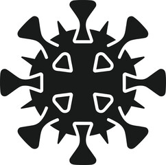 Fototapeta premium Black virus icon vector