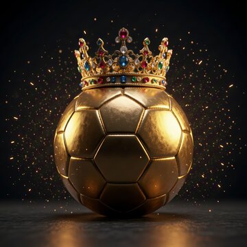 corona, rey, dorado, bailes, balompi&eacute;, bal&oacute;n, deporte, juego, esfera, objeto, gol, ilustraci&oacute;n, negro, diversi&oacute;n, vector, equipo, ocio, aparatos, certamen, s&iacute;mbolo, 3d, campeonato, circunferencia, mun
