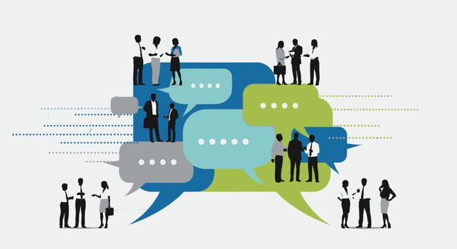 People Communicating in Speech Bubbles.