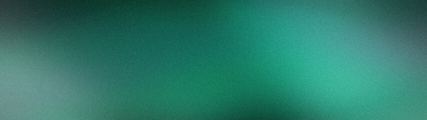 Fototapeta premium Dark emerald and teal abstract grainy background banner with elegant smooth gradients