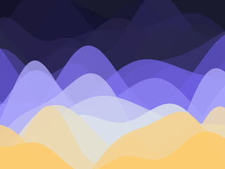 Fototapeta premium Smooth Layered Waves Modern Vector Art Wallpaper