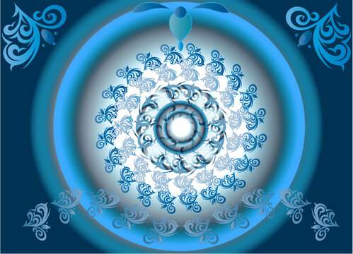 Circular lights centered amidst blue decorations [Converted].eps