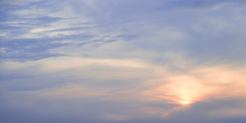 Fototapeta premium Bright clouds in the evening sky