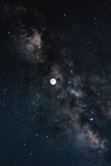 distant alien world planet, deep space landscape with several moons