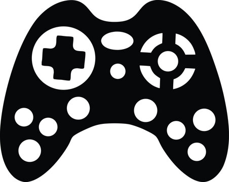 a game controller with d pad and buttons the entire image silhouette vector illustration on transparent background