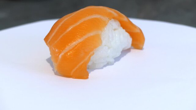 Salmon Sushi - A Japanese culinary specialty
