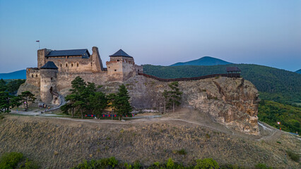 Fototapeta premium Sunset view of Boldogko castle in Hungary