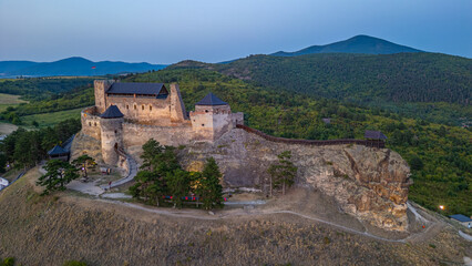 Fototapeta premium Sunset view of Boldogko castle in Hungary