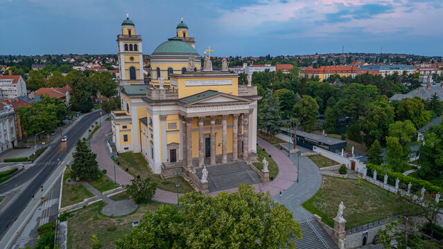 Sunset view of Cathedral Basilica of St. John the Apostle at Ege