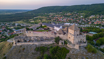 Obraz premium Sunset view of Sumeg castle in Hungary