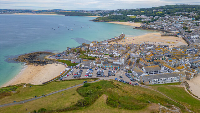 Panorama view of St.Ives in England