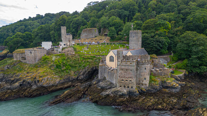 Fototapeta premium Panorama view of Dartmouth castle in England