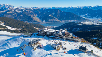 Hotel at Schmittenhohe ski resort in Austria © dudlajzov