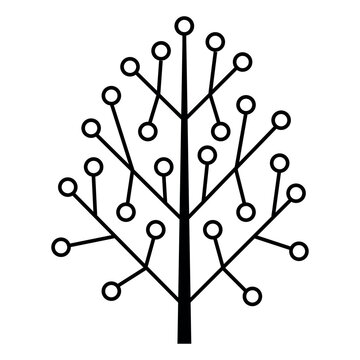 Recursive binary tree diagram fractal branching hierarchical data visualization