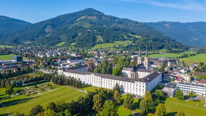 Panorama view of Admont abbey in Austria © dudlajzov
