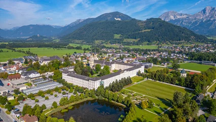 Panorama view of Admont abbey in Austria © dudlajzov