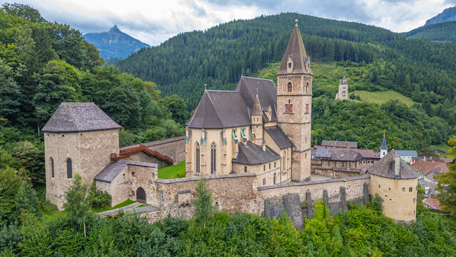 Church-Castle St. Oswald at Eisenerz in Austria
