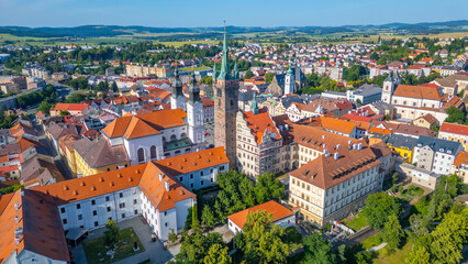 Obraz premium Panorama view of Klatovy in Czech republic