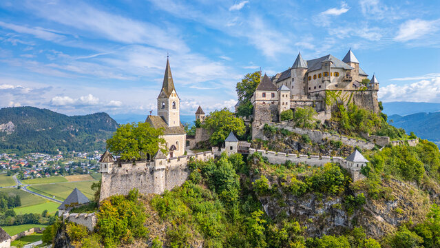 Panorama view of Hochosterwitz in Austria