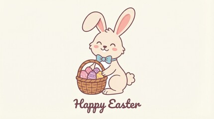 Fototapeta premium easter card with bunny