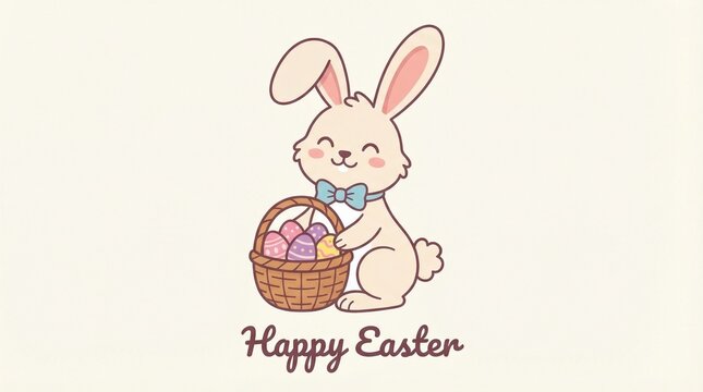 easter card with bunny