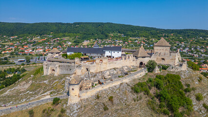 Obraz premium Panorama view of Sumeg castle in Hungary