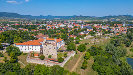 Fototapeta premium Summer day at Sarospatak castle in Hungary