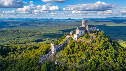 Panorama view of Bezdez castle in Czech republic © dudlajzov