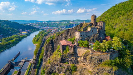 Strekov castle in usti nad Labem, Czech republic © dudlajzov