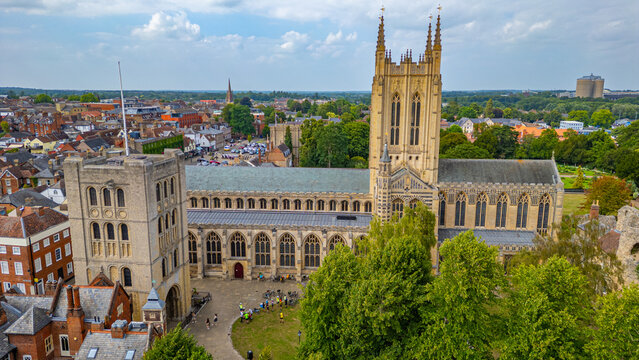 St Edmundsbury Cathedral in England during a sunny day, England