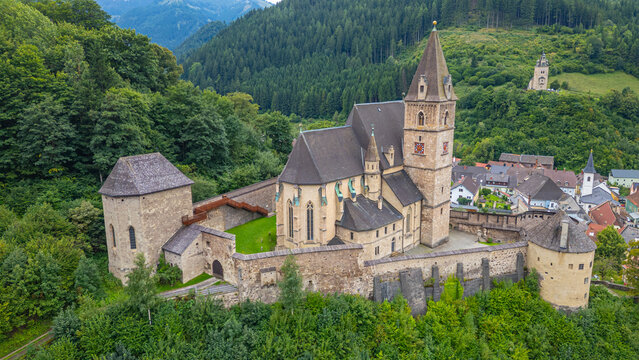 Church-Castle St. Oswald at Eisenerz in Austria