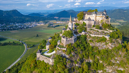 Panorama view of Hochosterwitz castle in Austria © dudlajzov