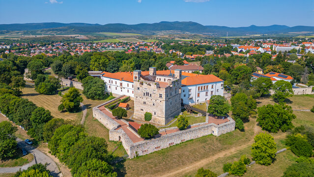 Summer day at Sarospatak castle in Hungary