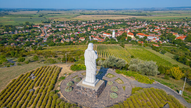 Jesus Christ statue at Tarcal village in Tokaj region of Hungary